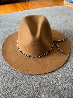 Brown Soft Brim Felt Hat with Braided Accent